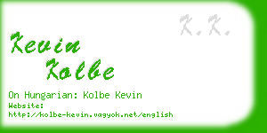 kevin kolbe business card